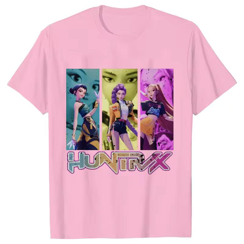 Dame T-skjorte Klær Kpop Demon Hunter HuntrX Grafiske Topper Dame T-skjorte Mote Koreansk Casual Harajuku Kortermet T-skjorte