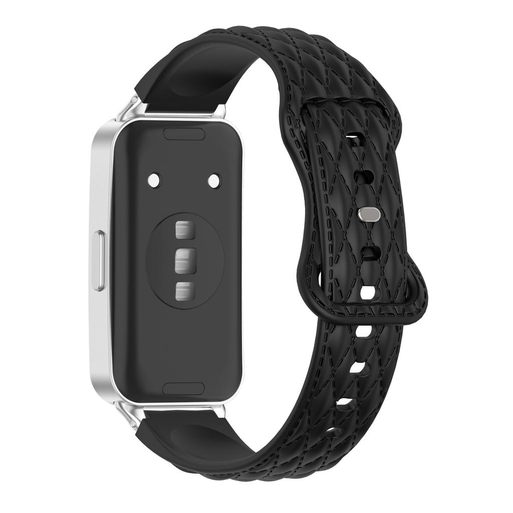 Diamond Patterned Butterfly Buckle Silicone Waterproof Strap Suitable For HUAWEI Band 11/11 Pro for Huawei Wristband 10 9 8