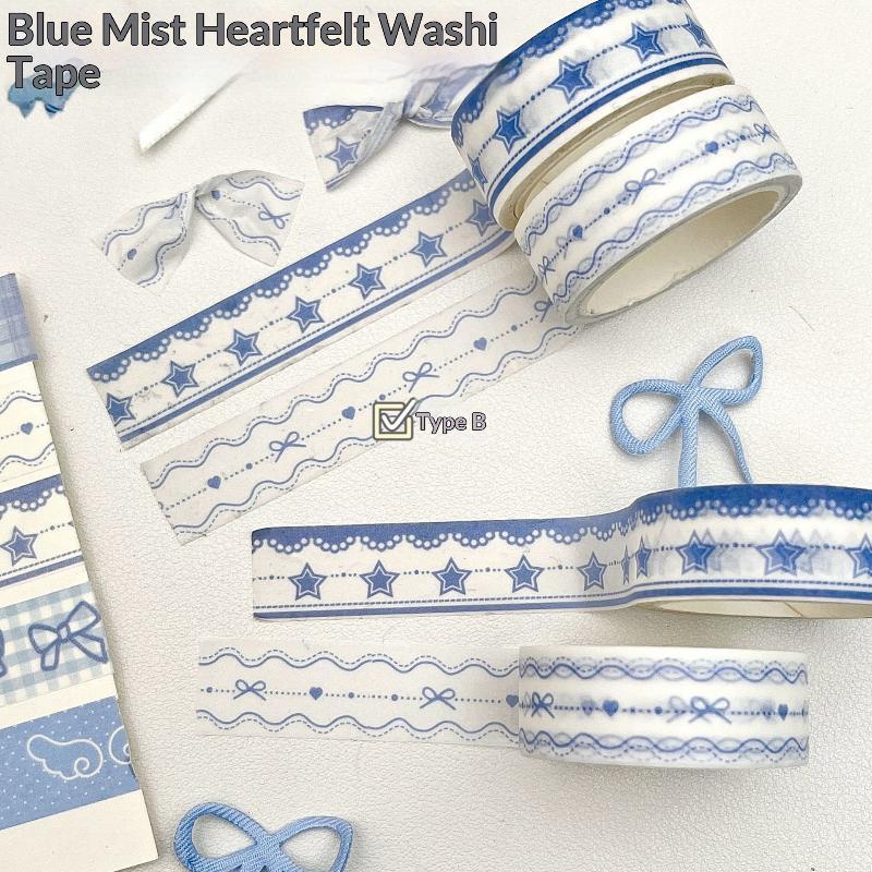 Wing Bow Grid Themed Decorative Tape Set 2/3Pcs INS Style Cute Adhesive Tapes for Journaling Gift Packing DIY Handcrafts
