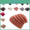 Warm Winter Knitted Beanie Soft Acrylic Fabric Cozy Dome Hat For Cold Weather