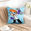 DDexters LLaboratoryDL Pillow Case Square DoubleSided Sofa Cushion Cover Bedroom Bedside Pillow