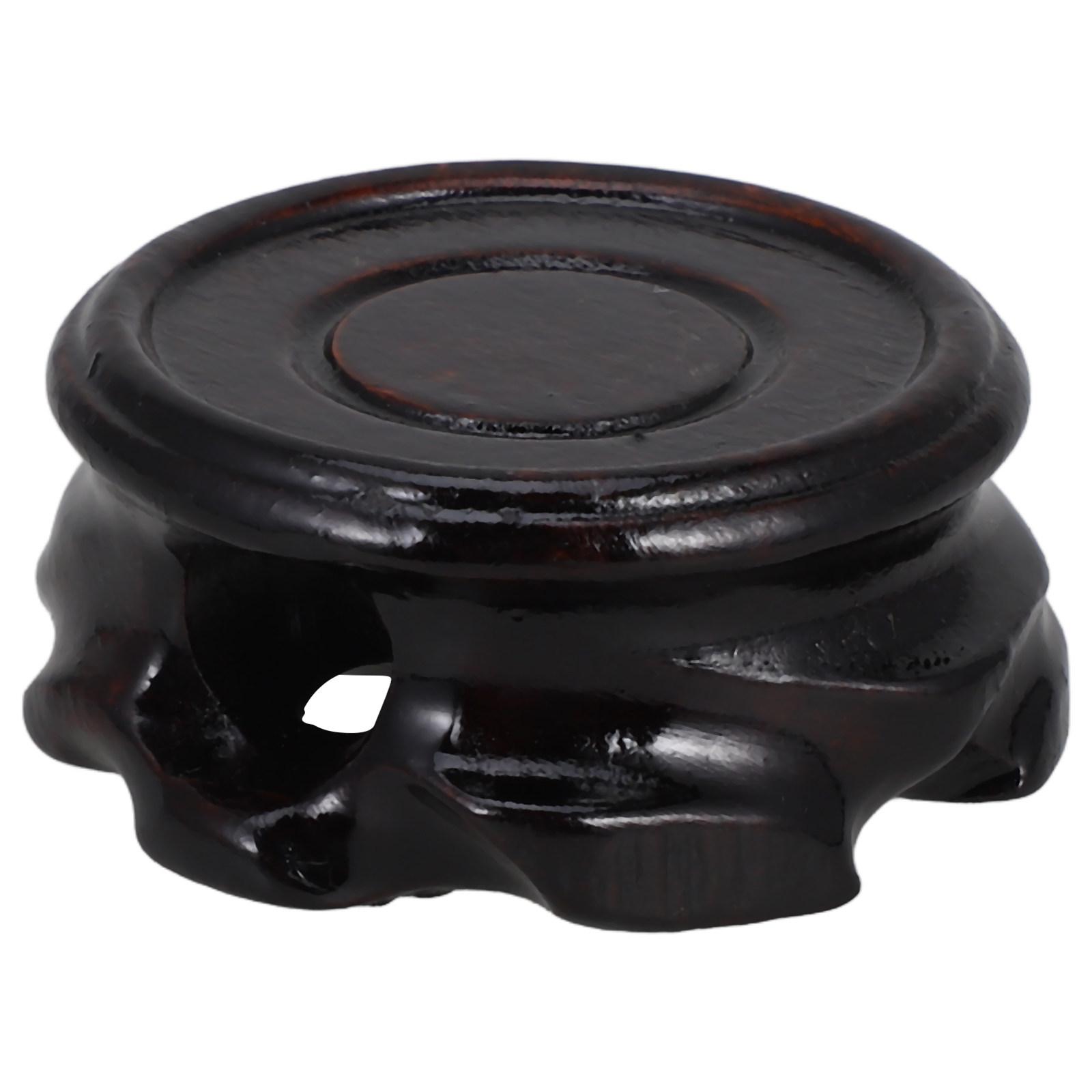 

Wooden Display Stand Oriental Wooden Base Decorative Vase Stand Chinese Furniture Base Teapot Plant Pedestal Table Home Decor 5.5X5X2.4CM