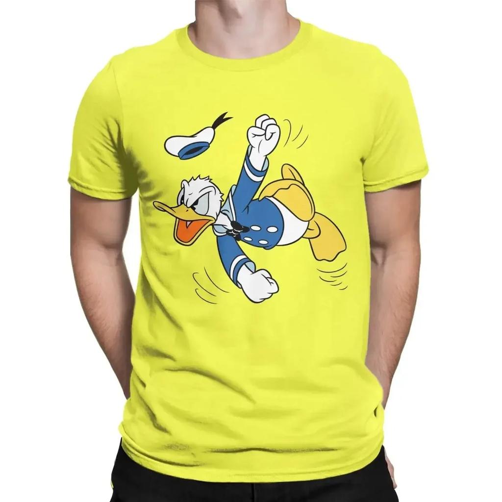 Wütende Donald Duck Disney T-Shirts Herren Baumwolle Mode für Herren T-Shirts Rundhals Disney T-Shirt Kurzarm Oberteile Große Größen