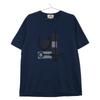 Hermes 100% Cotton Printed T-shirt Tops M NavyUsed