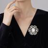 Large Diamond Flower Brooch, High-end and Individual Style, Pearl Brooch, Court Grandeur, Suit Pin