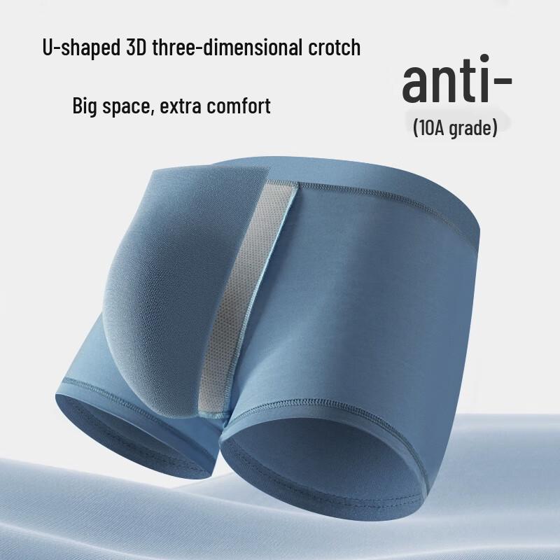 MaoRen Men's Cotton Antibacterial Boxer Briefs 4-Pack