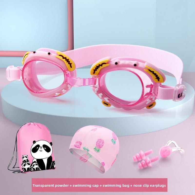 Kinder Anti-Beschlag Schwimmbrillen und Badekappe Set Für Kinder Pool Sicherheit Und Wasserdichtes Design