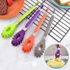 Steel Handle Heat Resistant Silicone Noodles Clamp Pasta Tools Food Serving Tongs BBQ Clips