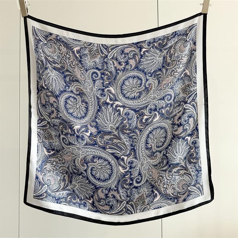 Silk Silk Scarf Women's Spring Summer New Mulberry Silk Temperament Printing Versatile Chinese Square Scarf Outer Scarf Shawl