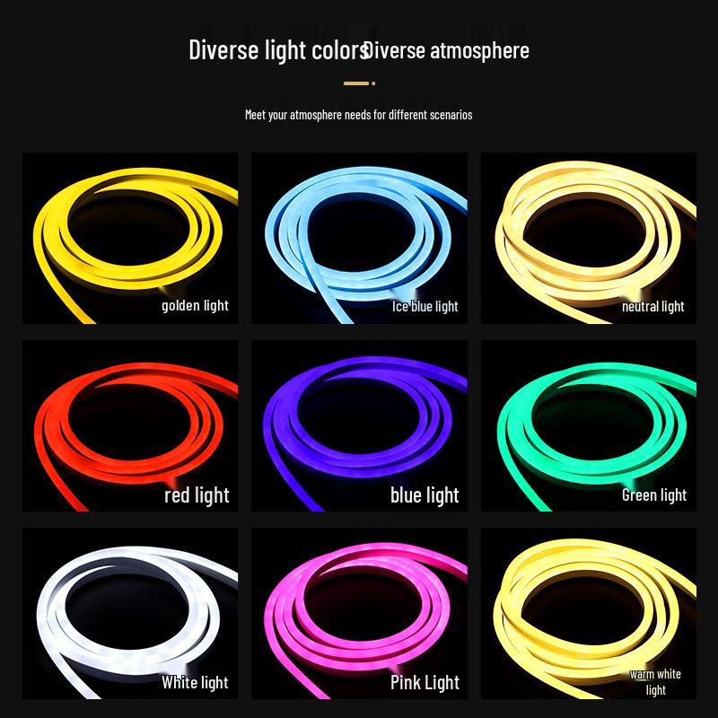 LED Low Voltage 12V Colored Silicone Neon Light Strip for Outdoor Wedding Celebrations, Flexible 6x12/8x16 Character Design