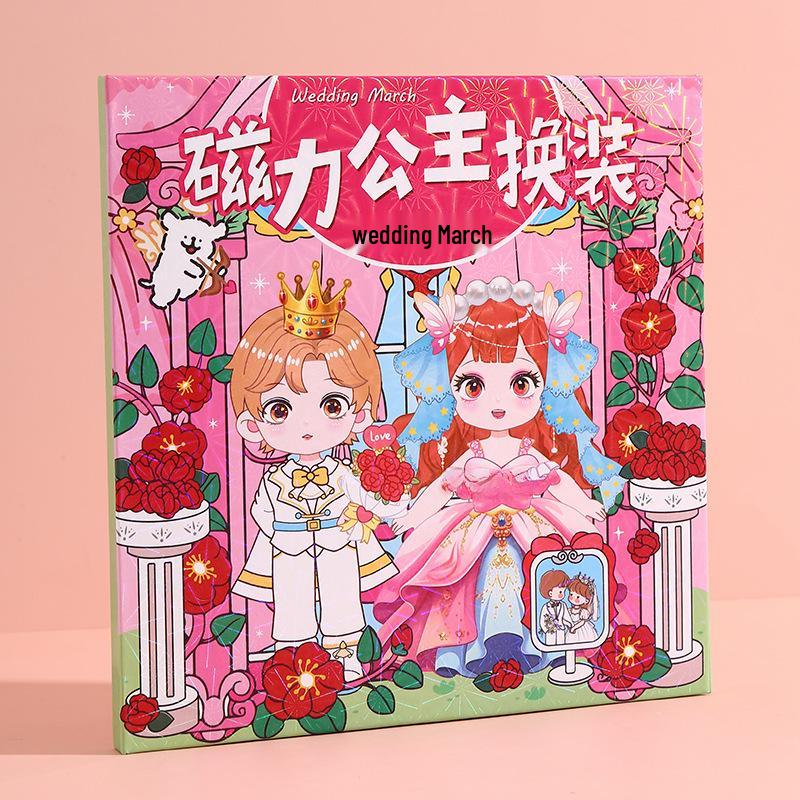 

Магнитная тихая книжка ручной работы для девочек - Креативная развивающая игрушка-одевалка