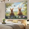 2D Flat Print Easter Tapestry for Bedroom & Living Room Spring Wall Art