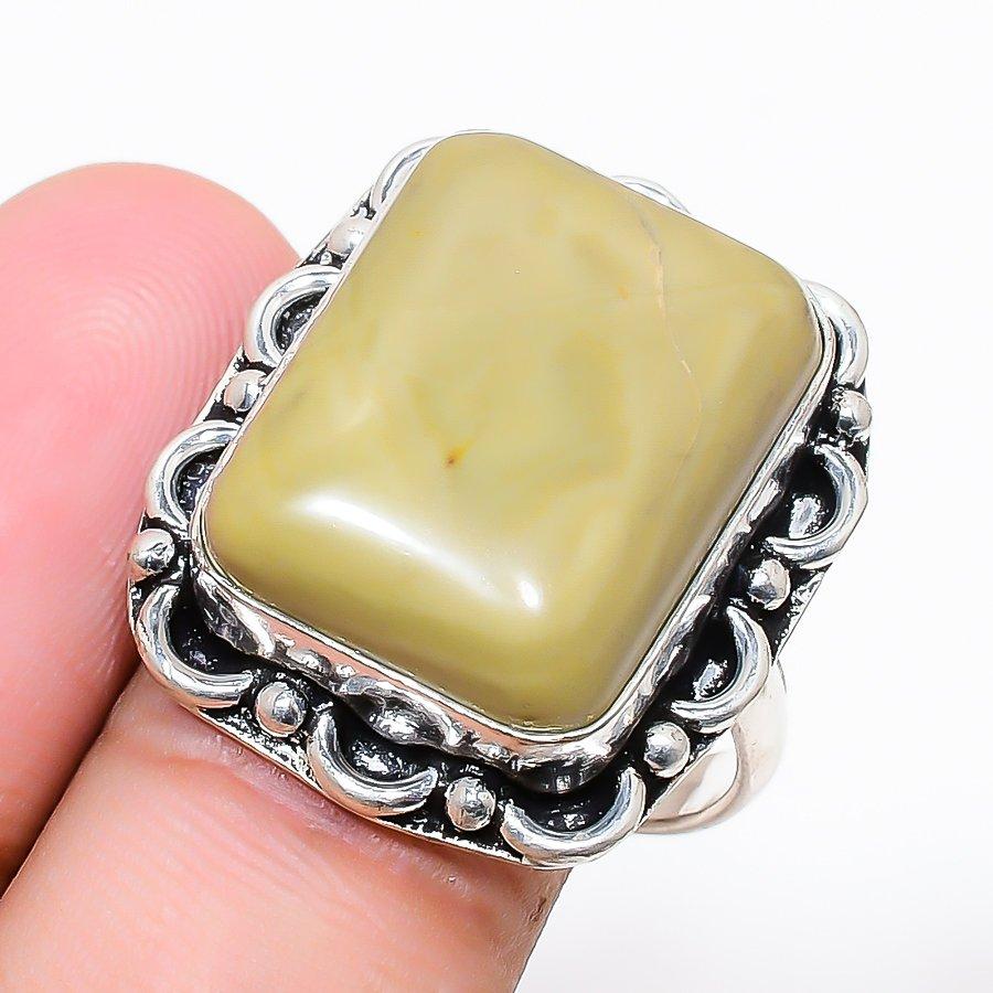 

Швейцарский зеленый опал драгоценный камень ювелирное изделие из серебра 925 пробы размер кольца 8.5 h9m69 8.5 зелёный