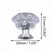 KAK Acrylic Crystal Diamond Furniture Knobs 26mm Colorful Kitchen Cabinet Handles Black Drawer Knobs Door Pull Furniture Hardwar