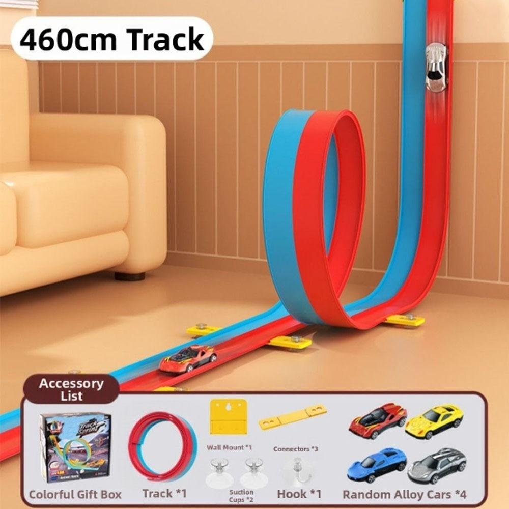 

Bendable Racing Track Car Toy Assembly Gravities Powered Racing Track Car Toy 4.6m Color 1