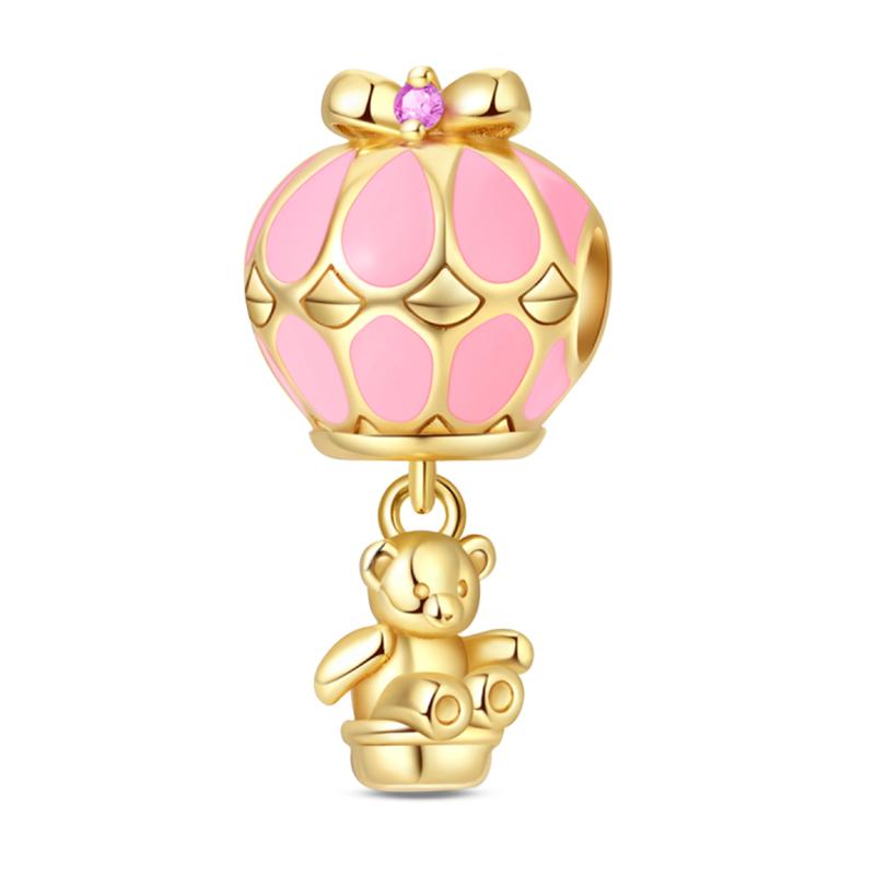 Copper Metal Bear Rabbit Koala Rainbow Horse Flamingo Princess Charm Bead Components Bead Components Compatible With Pan Authentic Original Bracelets