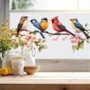 PVC Cute Adorable Bird Static Cling Window Sticker Removable Self-Adhesive for Kitchen Living Room Glass Home Decor Art
