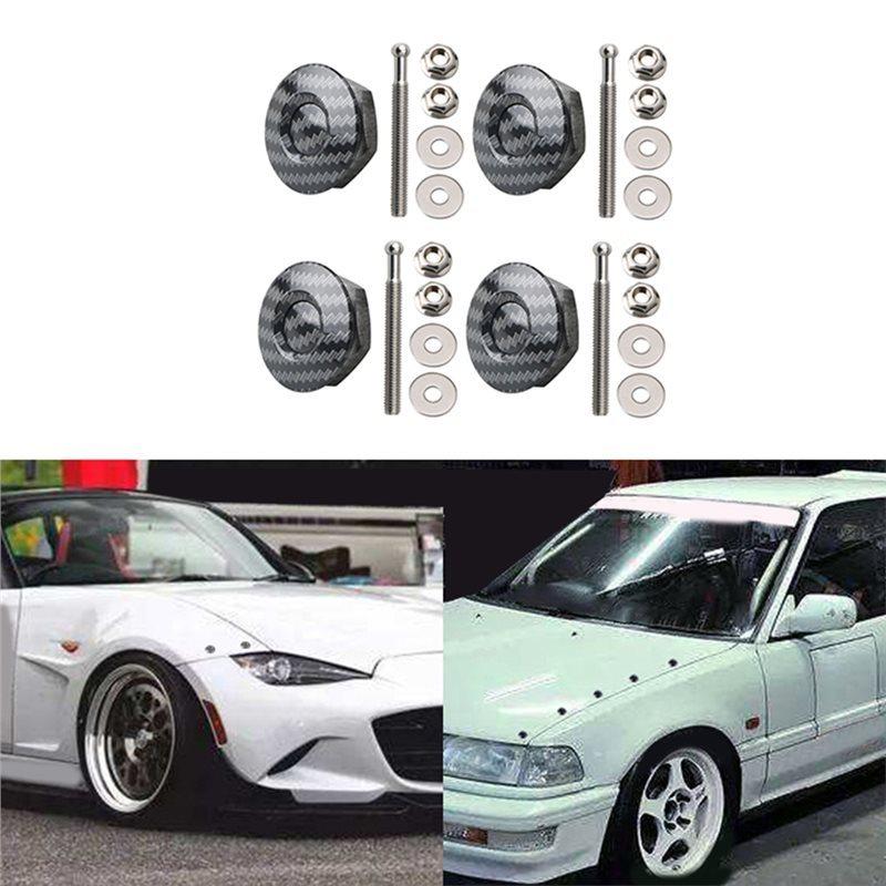 Car Bumper Push Hood Latch Button P Quick Release 4Pcs 30Mm Clip Kits Bonnet Lock Clips Latches