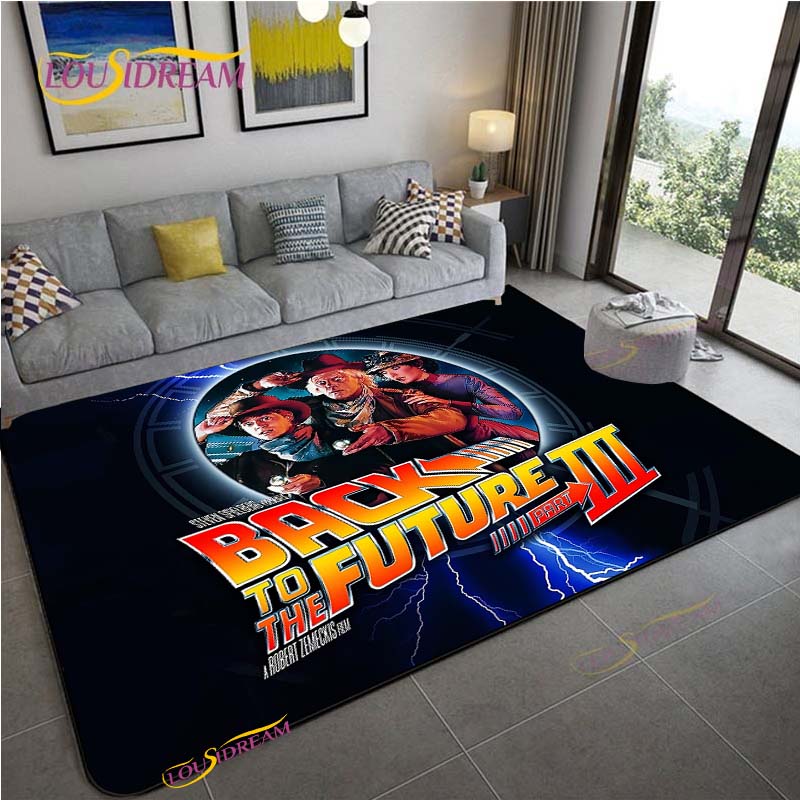 Back To The Future Carpet for Living Room Bedroom Rug Kitchen Kid Unslip Floor Mats Birthday gift photography props Alfombra Rug