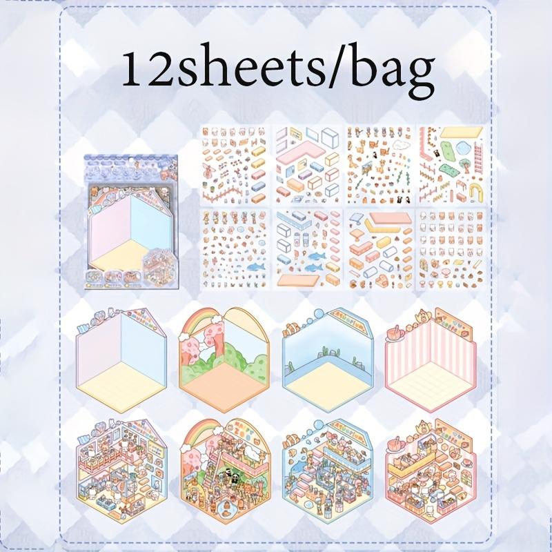 3D Scene Sticker Collection Multiple Miniature Landscape Sticker For Collage Creation DIY Sticker Decoration Scrapbook Stickers