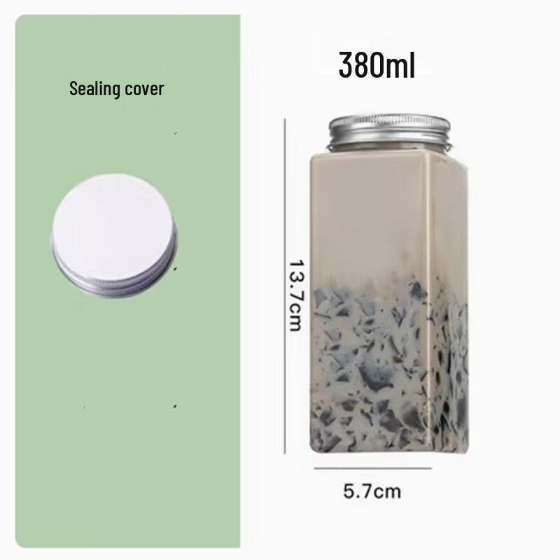 Disposable Plastic Rectangular Beverage Bottles with Lids