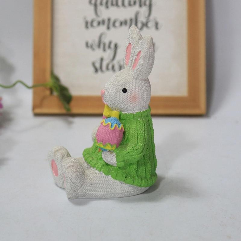 Osterhase Figur Harz Gewebte Kaninchen Skulptur Schlafsaal Party Dekoration