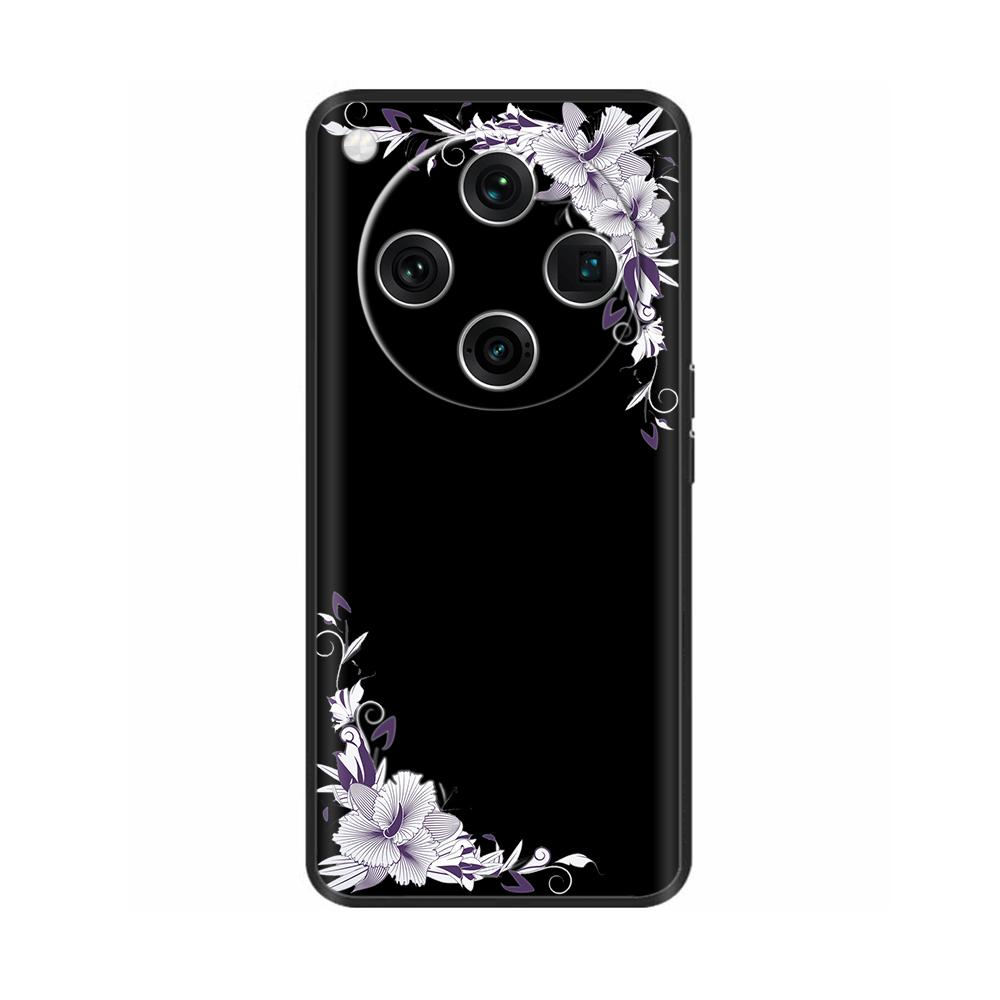 Soft Silicone Cover For Oppo Find X8 Pro Case Fashion Black TPU Phone Back Cover Cases For Oppo Find X8 5G Coque PKC110 PKC130