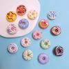New Sweet 100Pcs/Lot Colorful Cute Donut Theme Resin Cabochons Miniature Artificial Doughnut Food Toys for Scrapbooking DIY