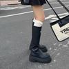 Paris Knight Boots 2025 New Autumn and Winter Explosion Medium Tube Thick-soled Knight Boots Thin Versatile Long Tube Boots