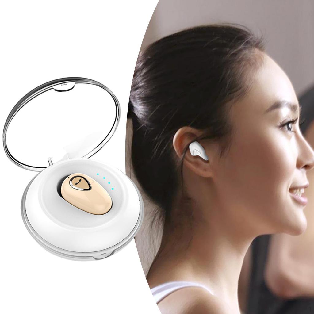 Mini Ture 5.0 Built-in Mic with Charging Case Invisible Stereo Earphones for iOS Android Sport