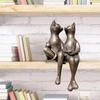Loving Couple Cats Kiss Dating Statue Modern Minimalist Desktop Resin Crafts Ornaments Home Garden Decoration Christmas Gift