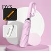 10 Ribs Umbrella Automatic Folding with Carabiner Handle, UV Rain Protection Travel Portable Sun Umbrella, Windproof 10-Rib for Women Men Lightweight