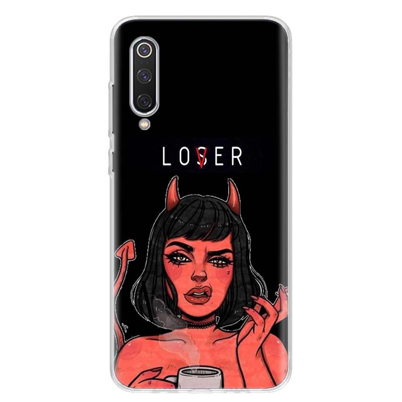 Devil Woman Sexy Girl Witch Cover Phone Case For Xiaomi Redmi Note 14 13 12 12S 11 Pro Plus 11S 10 10S 11T 11E Soft Transparent