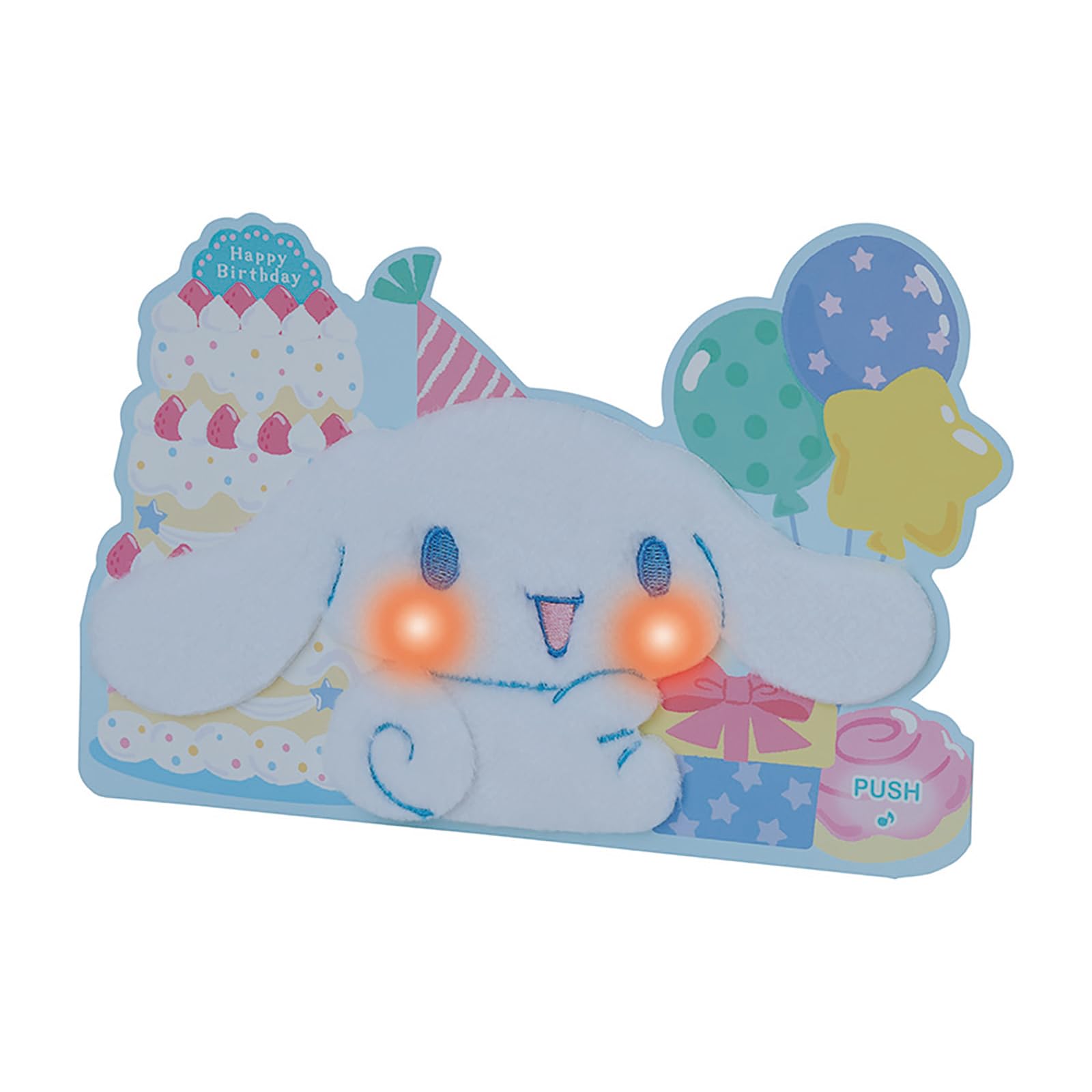 Sanrio Birthday Celebration Light Voice Cinnamoroll Fluffy Message Card 652563 (SANRIO) & светло-синий