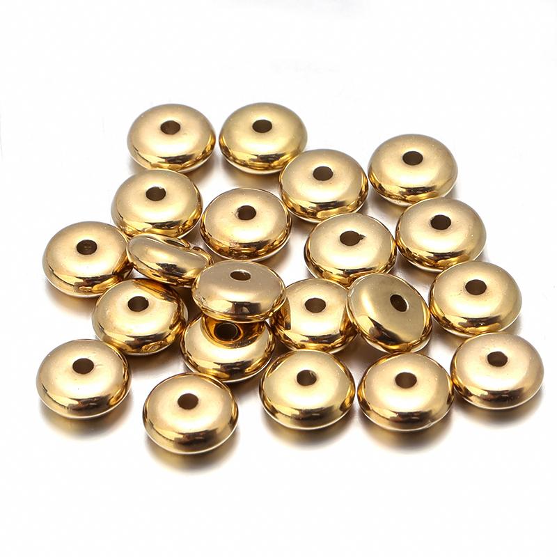 200-400Pcs/Lot CCB Charm Spacer Beads Multicolor Wheel Bead Flat Round Loose Beads for DIY Jewelry Making Findings Supplies