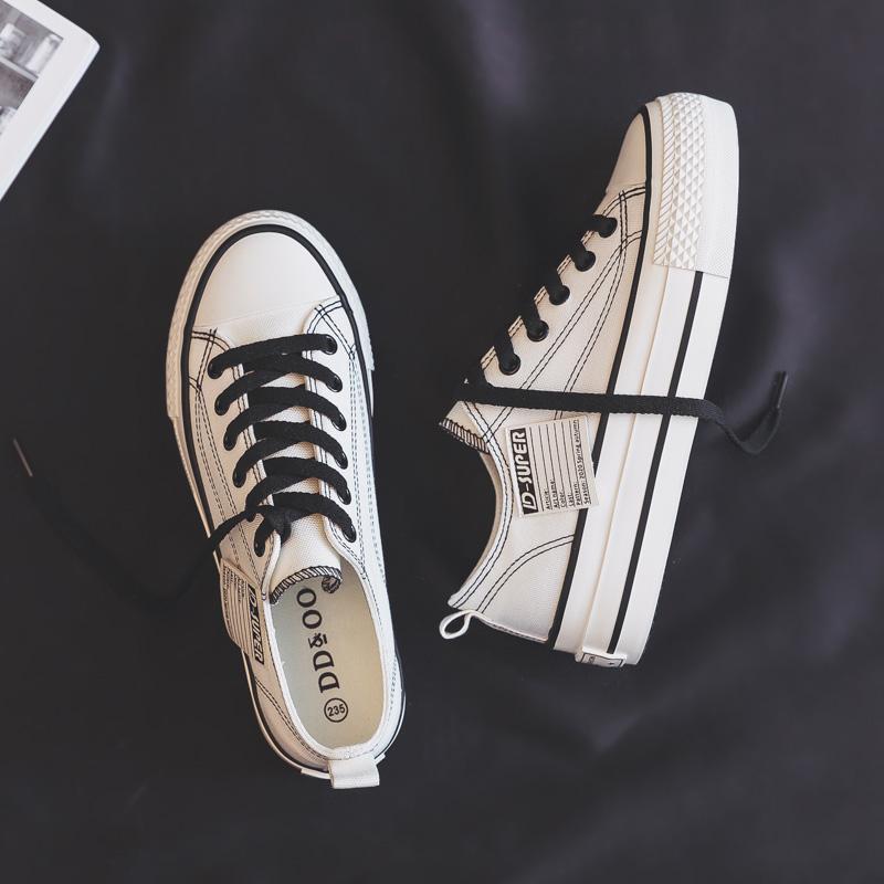 Autumn platform canvas shoes new niche student sports shoes board shoes