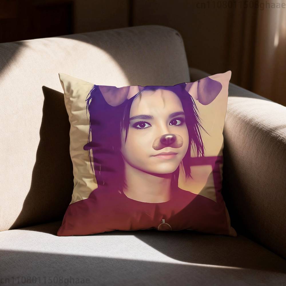 Наволочка для подушки с изображением певца Билла Каулица, пылезащитная наволочка, наволочка на молнии-невидимке, шелковистый короткий плюш, чехол для диванной подушки 12x12Inch
