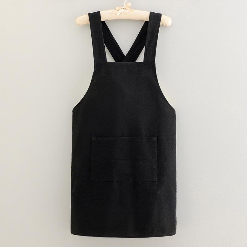 Cooking Cotton Kitchen Aprons Breathable Wear Resistant Adult Waist Aprons Anti Fouling Soft Restaurant Work Clothes Home