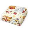 Soft BlanketsStudents Camping Bear Rilakkumas Apple Throw Blanket  Flannel Bedspread For Living Room Novelty Sofa Bed Cover