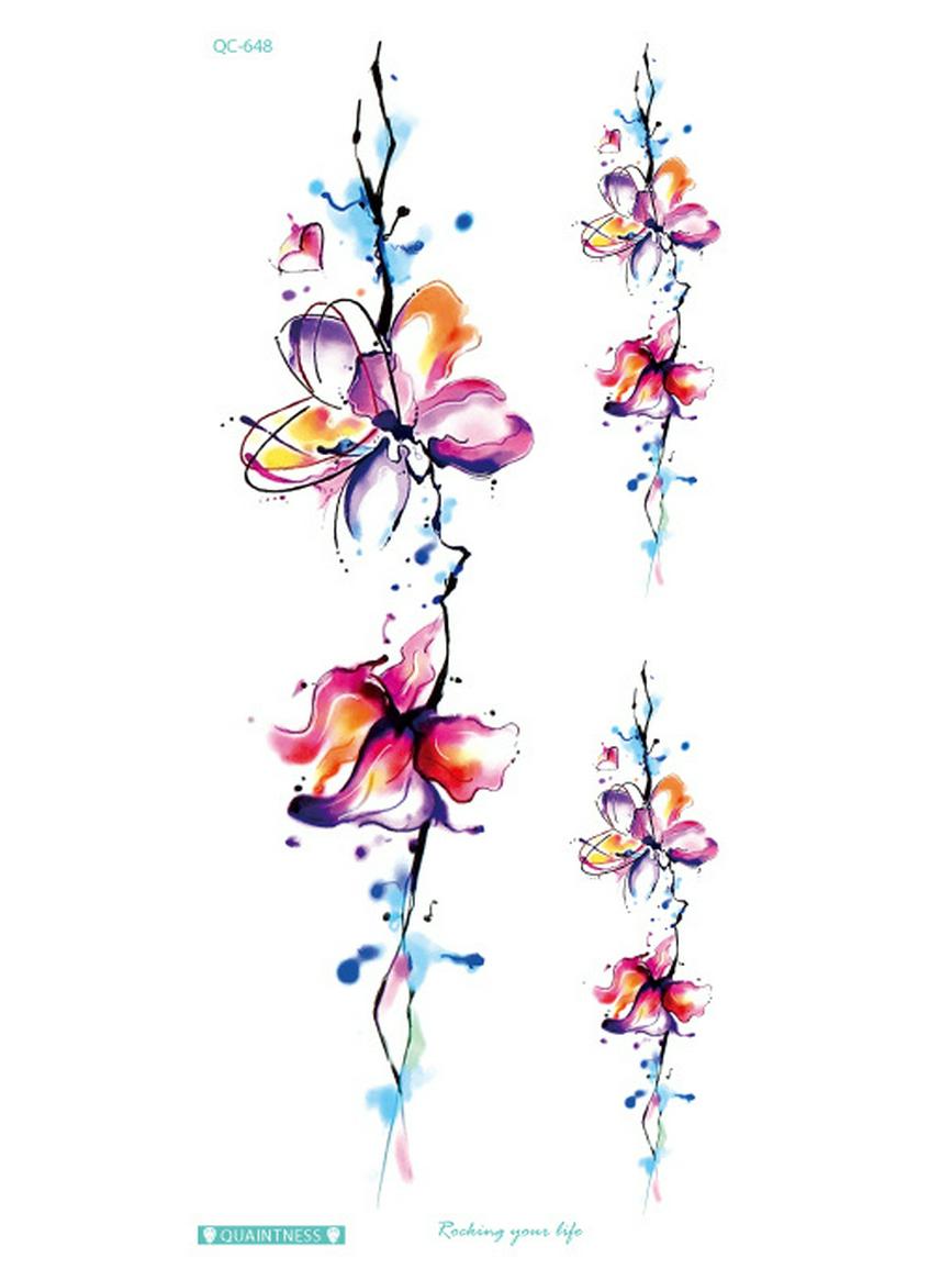 

Водонепроницаемые 3D-наклейки для татуировки на руку Ruicailong с цветочным принтом для женщин - элегантный и сексуальный дизайн 210×100 mm