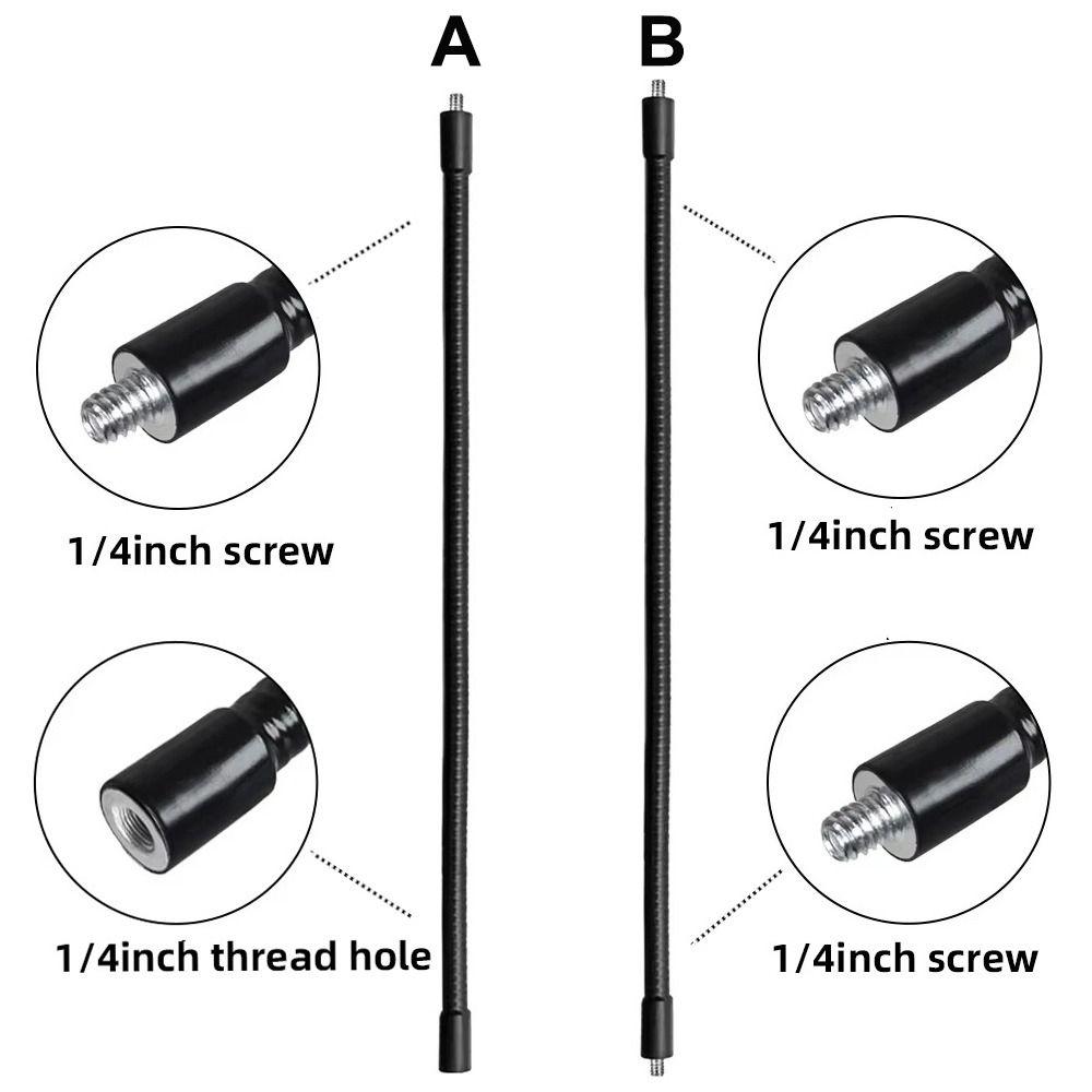 New Metal Monopod Metal Tube Rod Flexible With 1/4inch Screw Selfie Stick Stands Lightweight Tripod Extension Arm SLR Cameras 7