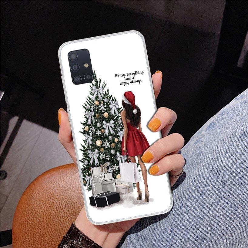 Christmas Girls Tree Gift Phone Case For Samsung Galaxy A52 A32 A22 A12 A51 A31 A50S A30S A20S A10S Note 20 Ultra 10 Plus S10 A7