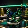 Lightweight Eye Masque for Theme Parties Cat Masquerade Masque Sparkly Sequins/Velvet/Black Half Face Stylish Costume Events Women Men Halloween