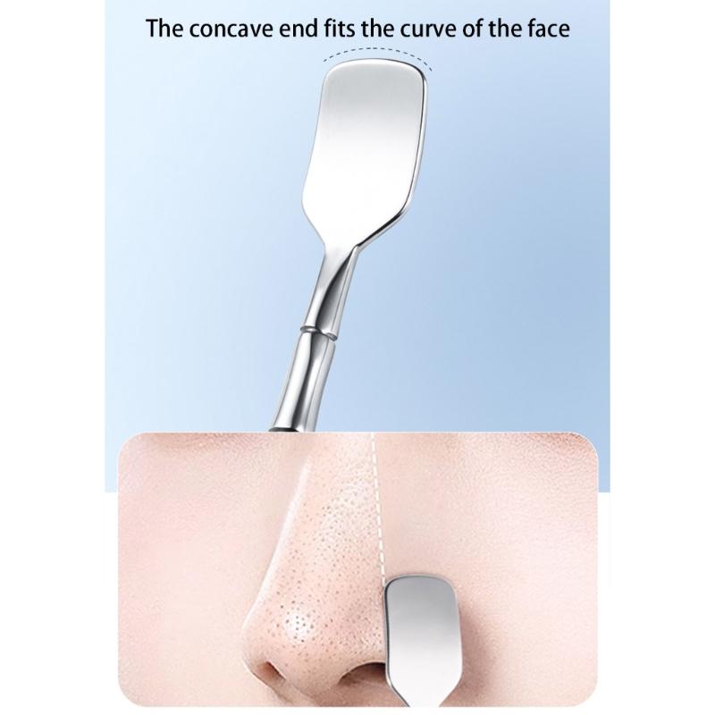 Face Skincare Essential Stainless Steel Blackhead Extractor with Ergonomic Double Head for Different Skin Type