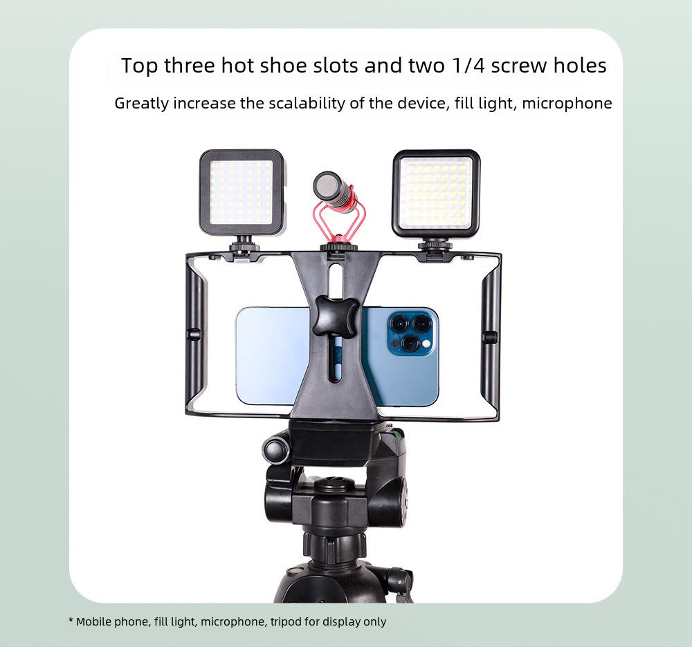 Mobile Phone Live Broadcast Rabbit Cage Set with Desktop Tripod & Stabilizer