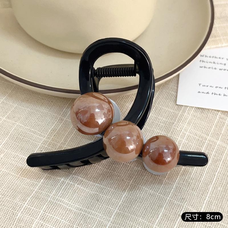 Elegant Pearls Cross Hair Claw for Women Girls Sweet Hair Ornament Claw Clip Hair Clip Hairpin Fashion Party Hair Accessories