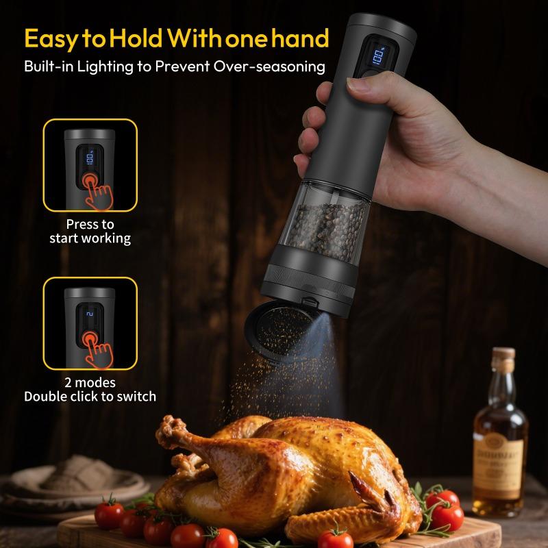 Kitchen Electric Grinder, Rechargeable Pepper Grinder