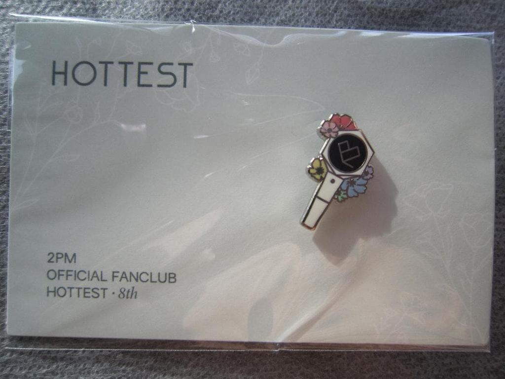 [USED] Junho Chansung Big Photo & 2PM Pin Badge Korean Fan Club