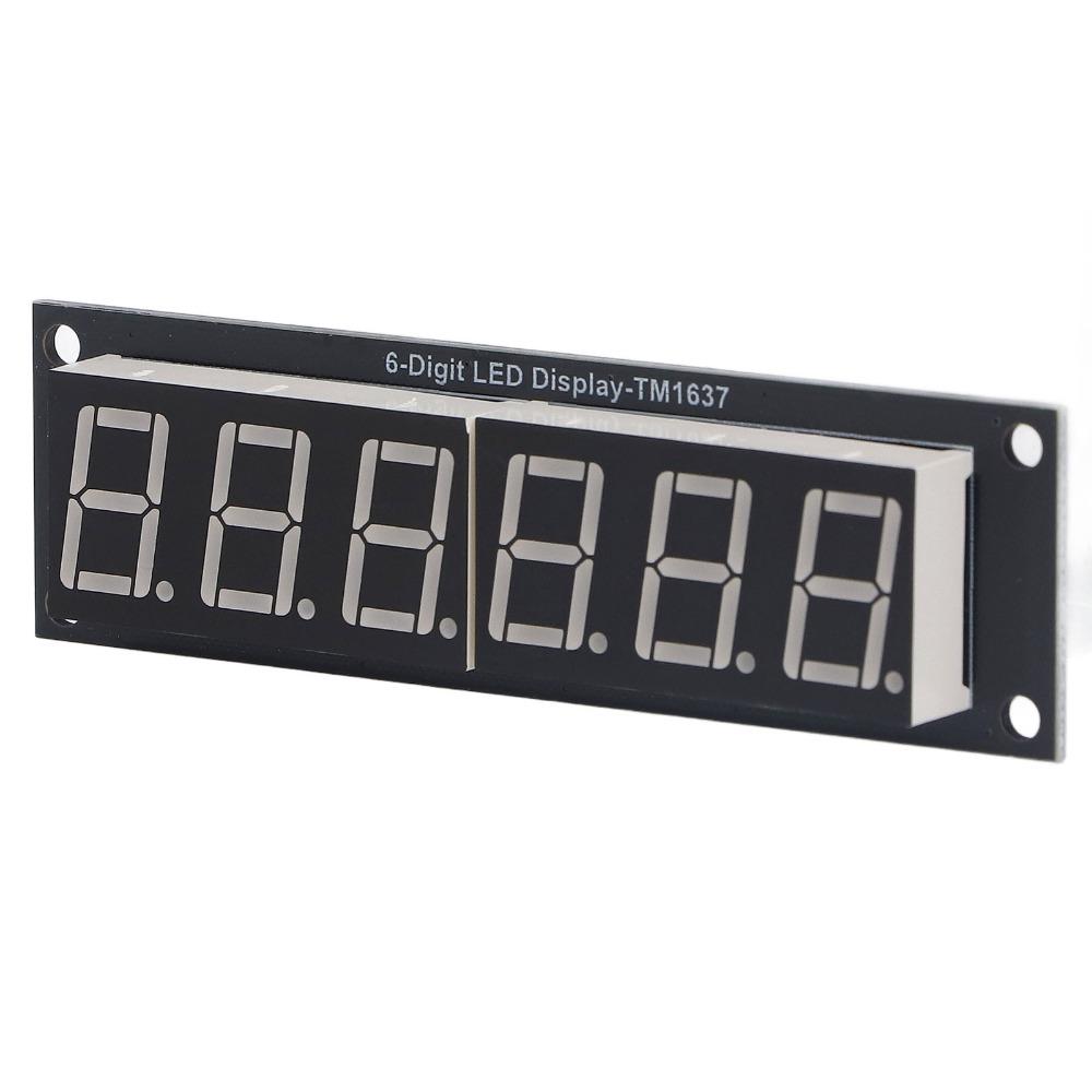 TM1637 Driver IC 6 Digit 7 Segment Display Module 2 Pin IO Digital Tube Module  Clock Module