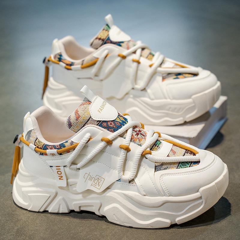 Men's Shoes New Autumn Retro Trend Versatile Sports Casual Shoes Men's Platform Wear-resistant Shoes